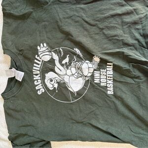 Gildan Dark Green Reptile Mascot Basketball T-Shirt